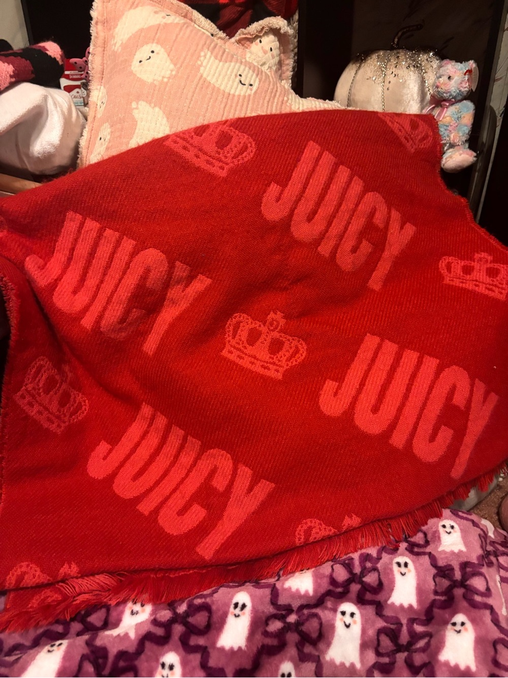 Juicy Couture Red Logo throw